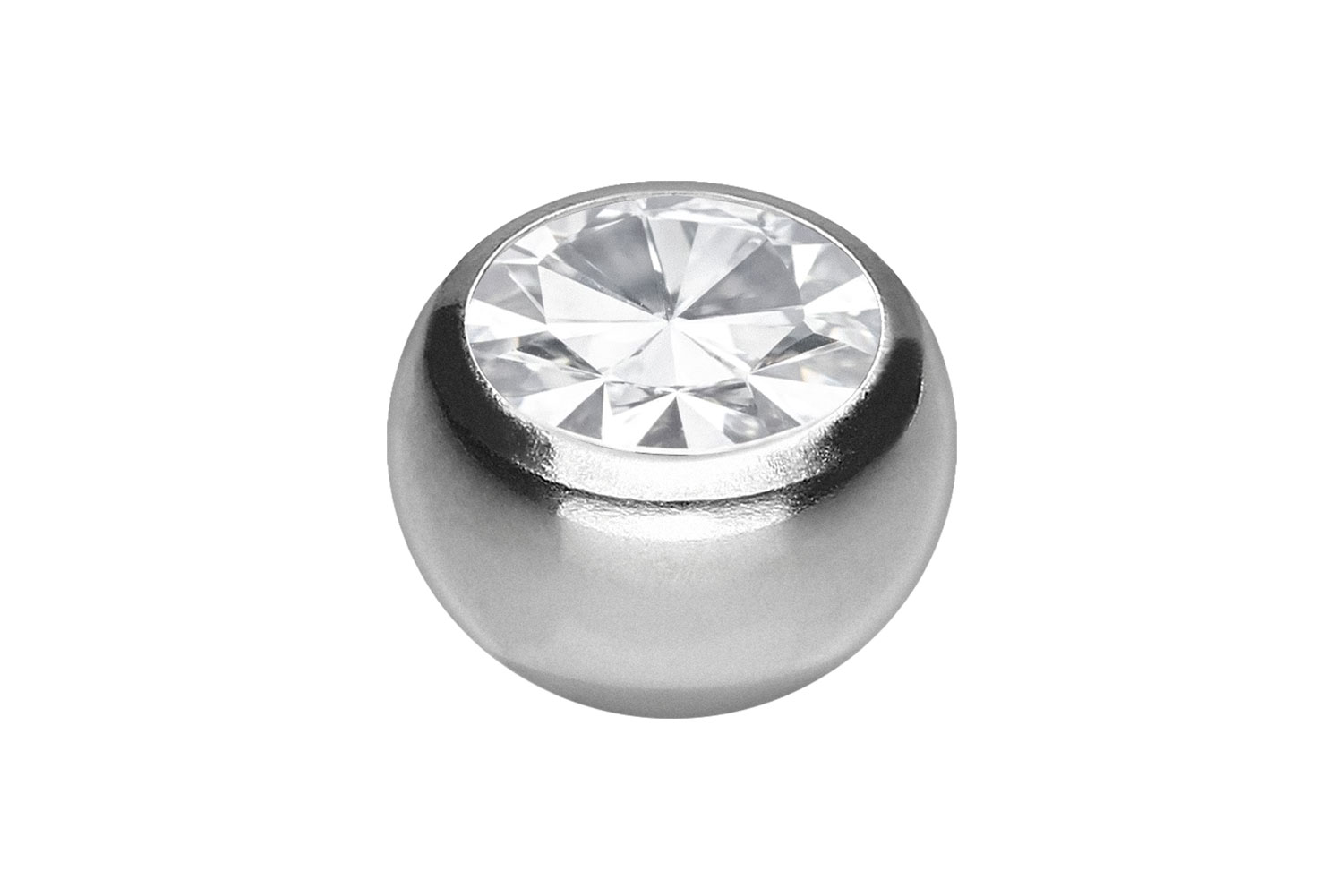 Titan Schraubkugel KRISTALL von Piercingline